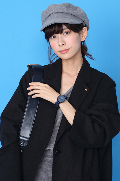 おそ松さん カラ松 モデル　ロングコート&ショルダーバッグ&ブーティ&腕時計