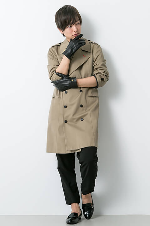 明智吾郎モデル コート・ショルダーバッグ・ローファー・手袋・腕時計 ペルソナ5