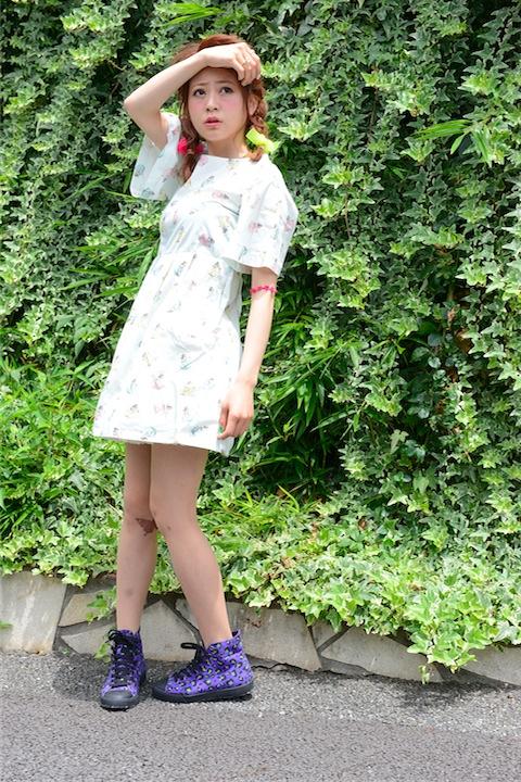 アスカ柄ワンピース+薔薇園の魔女の手下ストッキング