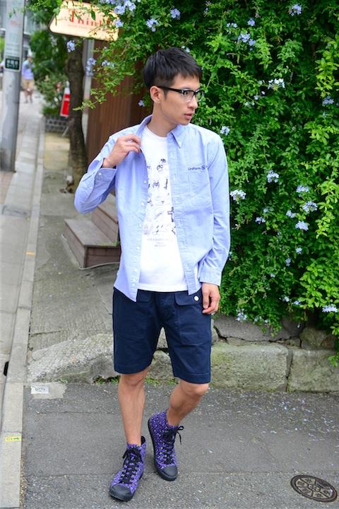 Uniform NERV オックスフォードシャツxRADIOEVAタイポグラフィTシャツ