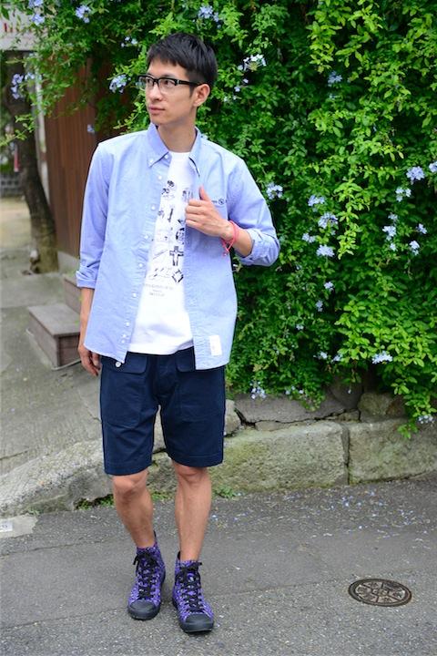 Uniform NERV オックスフォードシャツxRADIOEVAタイポグラフィTシャツ