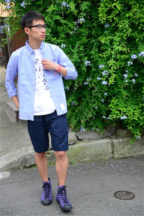 Uniform NERV オックスフォードシャツxRADIOEVAタイポグラフィTシャツ