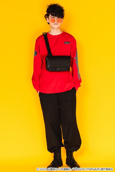 ヴァッシュ・ザ・スタンピード、ニコラス・D・ウルフウッド モデル ロングスリーブTシャツ＆バッグ＆シャツ＆マルチポーチ TRIGUN STARGAZE トライガン・スターゲイズ