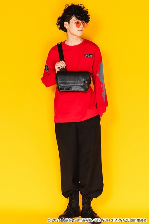 ヴァッシュ・ザ・スタンピード、ニコラス・D・ウルフウッド モデル ロングスリーブTシャツ＆バッグ＆シャツ＆マルチポーチ TRIGUN STARGAZE トライガン・スターゲイズ