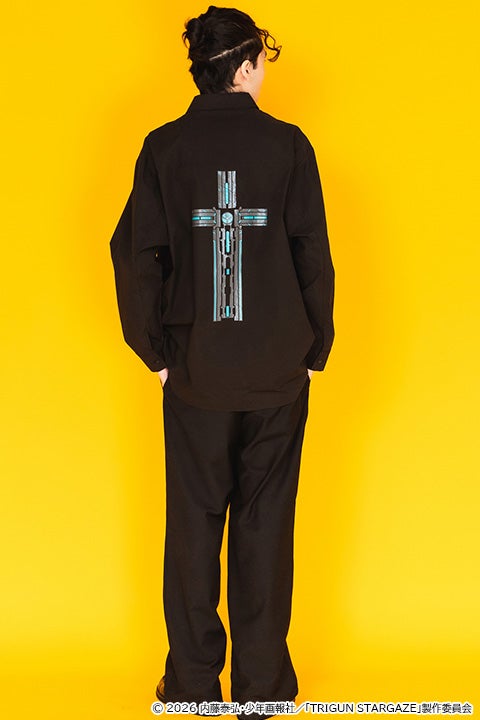 ヴァッシュ・ザ・スタンピード、ニコラス・D・ウルフウッド モデル ロングスリーブTシャツ＆バッグ＆シャツ＆マルチポーチ TRIGUN STARGAZE トライガン・スターゲイズ