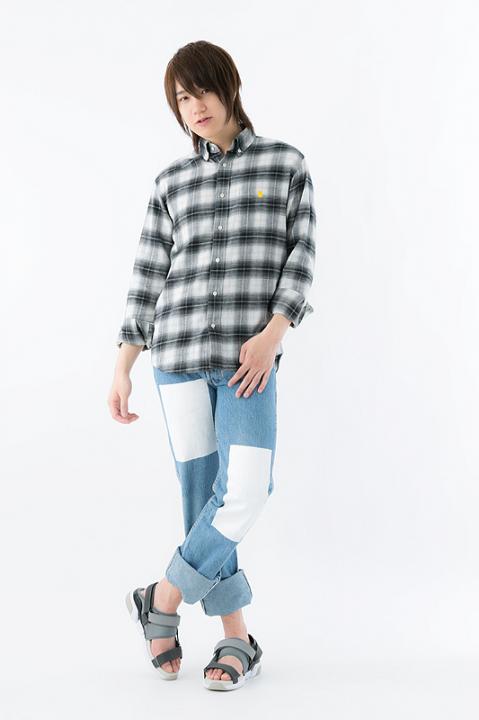 ハイキュー!!×MANGART BEAMS T 梟谷学園高校 モデル　チェックシャツ シャツ