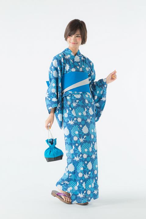 カラ松 モデル　浴衣 巾着 おそ松さん