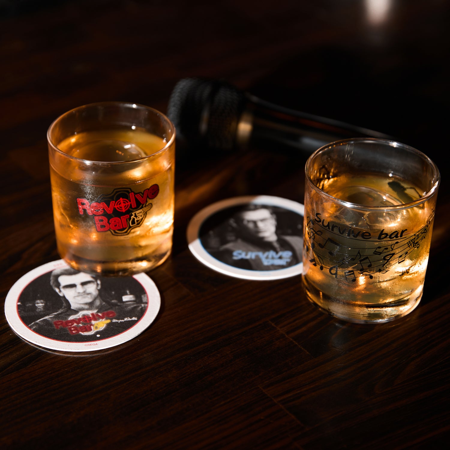 Bar (サバイバー・リボルバー) モチーフ グラス&ペーパーコースターセット 龍が如く