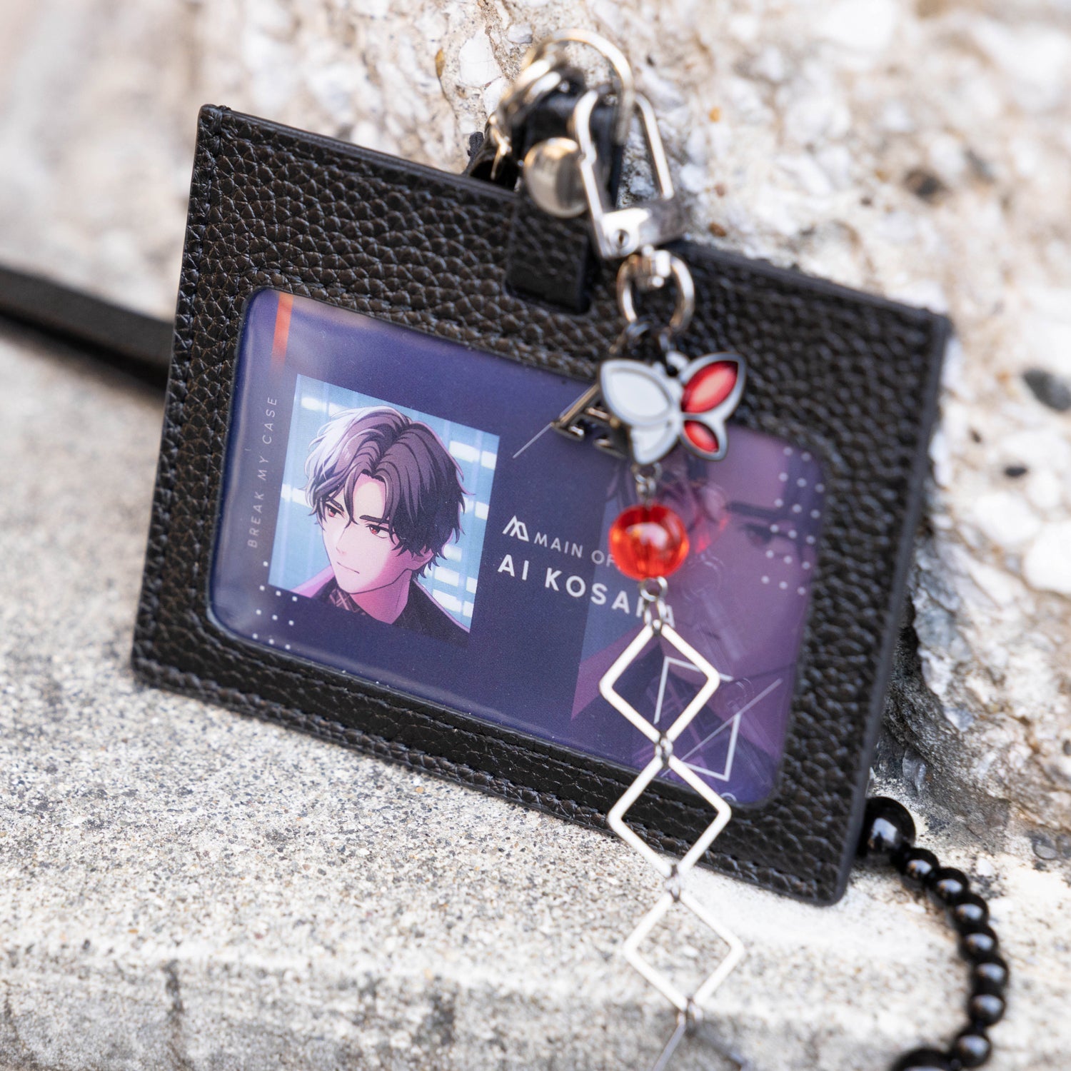 皇坂逢 モデル ビーズストラップ＆IDカードケース セット 『ブレイク