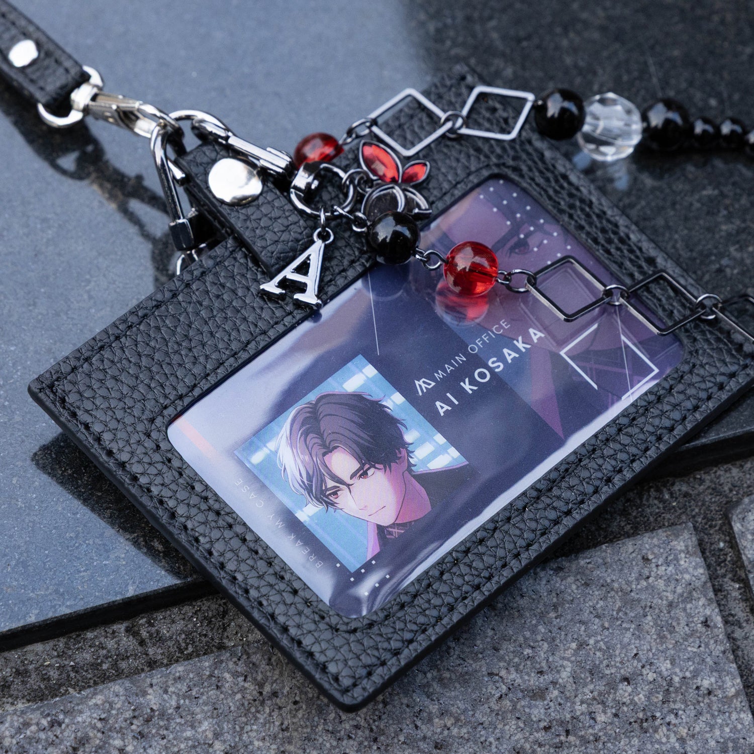 皇坂逢 モデル ビーズストラップ＆IDカードケース セット 『ブレイク