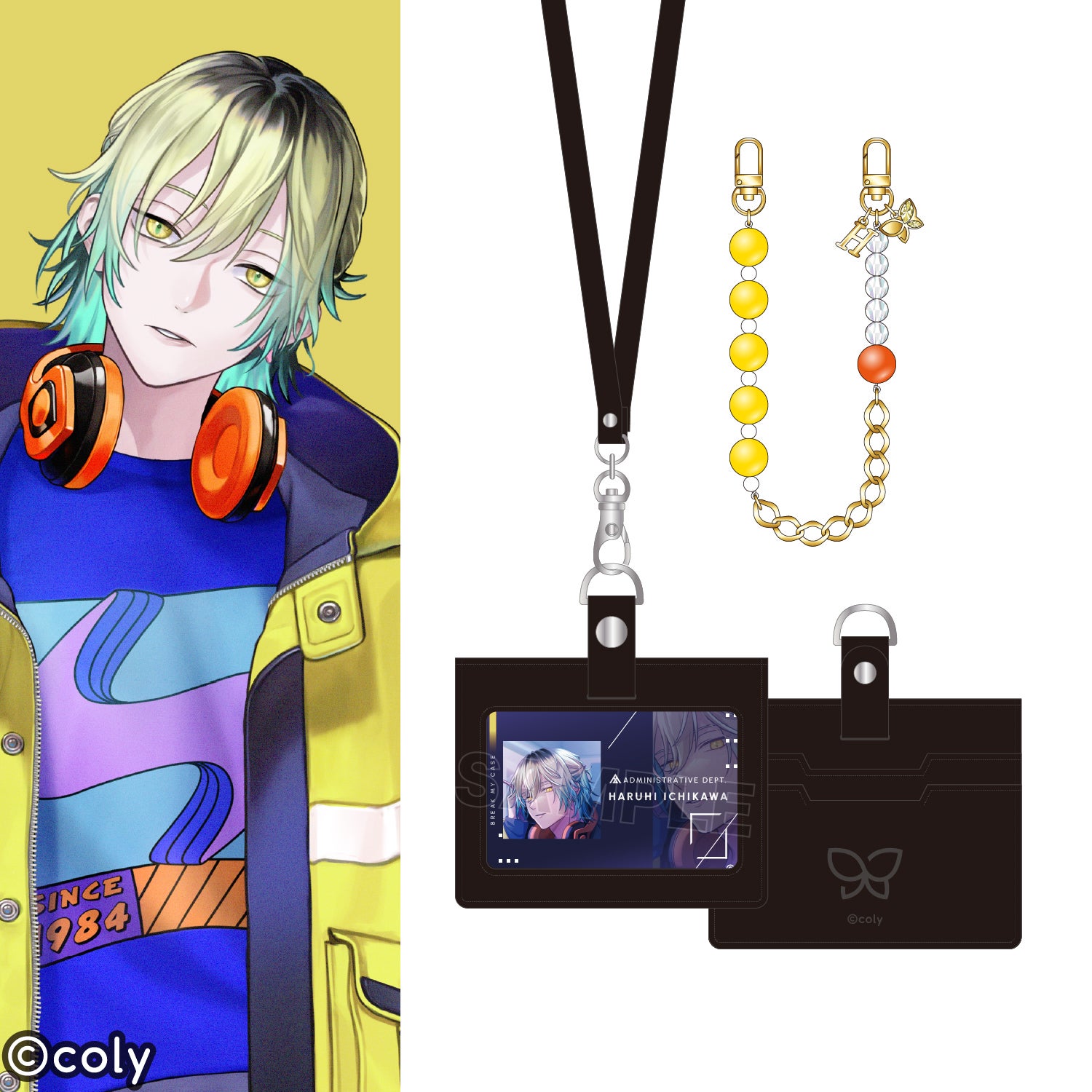 壱川春日 モデル ビーズストラップ＆IDカードケース セット 『ブレイクマイケース』