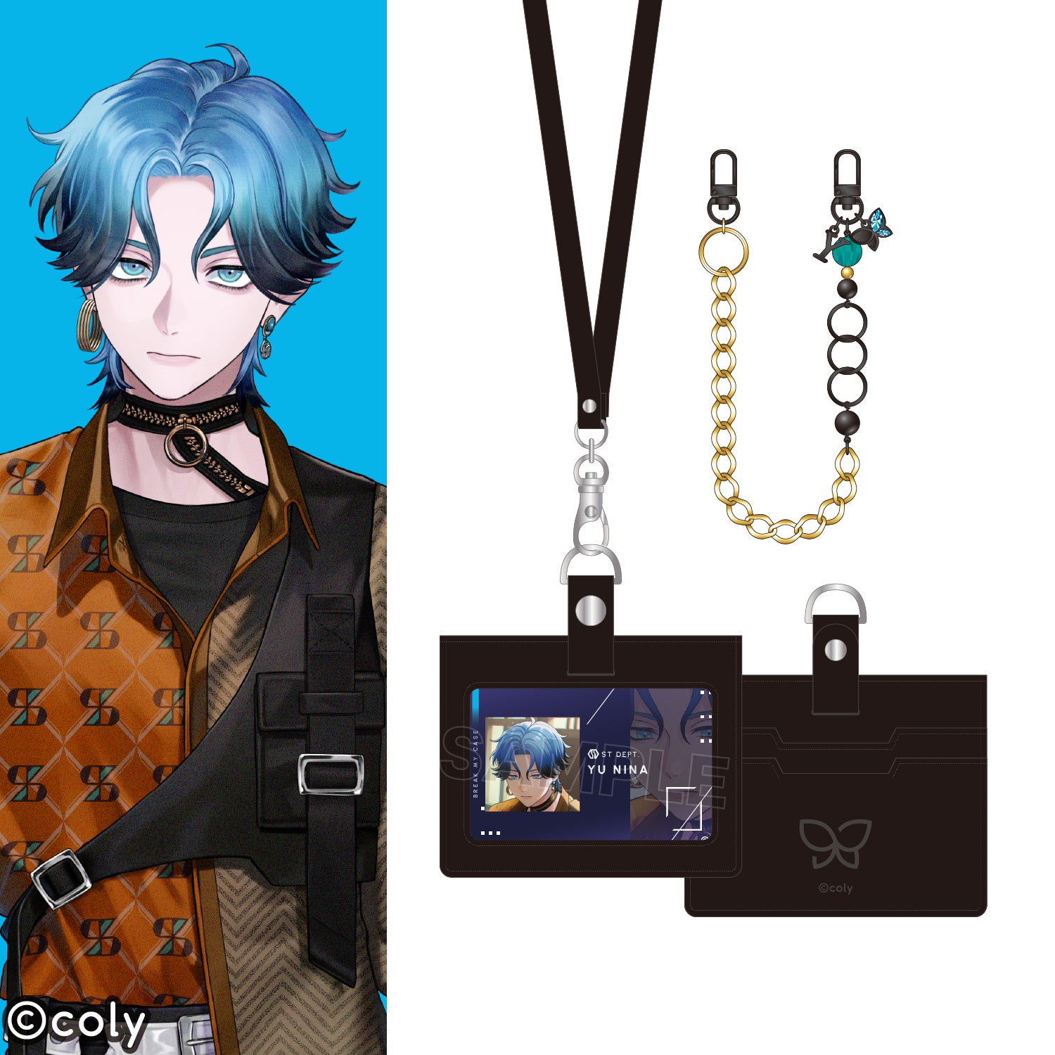 新名有 モデル ビーズストラップ＆IDカードケース セット 『ブレイクマイケース』